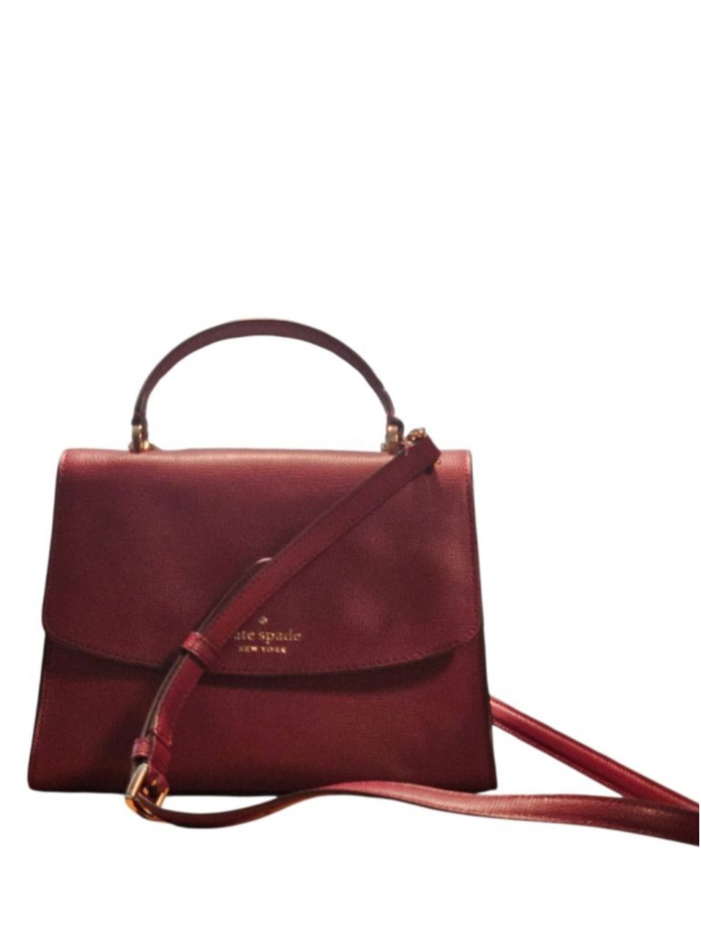 Kate Spade Burgundy Leather Satchel One Size - Picture 11 of 16